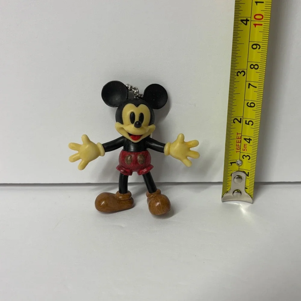 Vintage Disney Mickey Mouse Keychain Figure Disneyana Retro Collectible